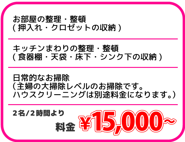 エプロンサービス￥15000～